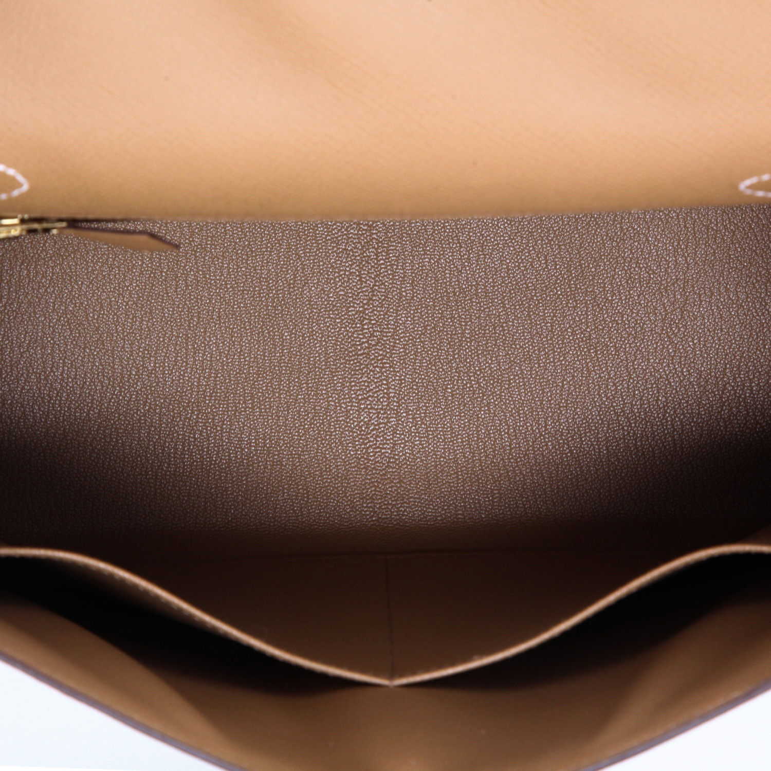 Sac à main Hermès  Kelly 28 cm en cuir epsom Craie et Biscuit - Detail D8