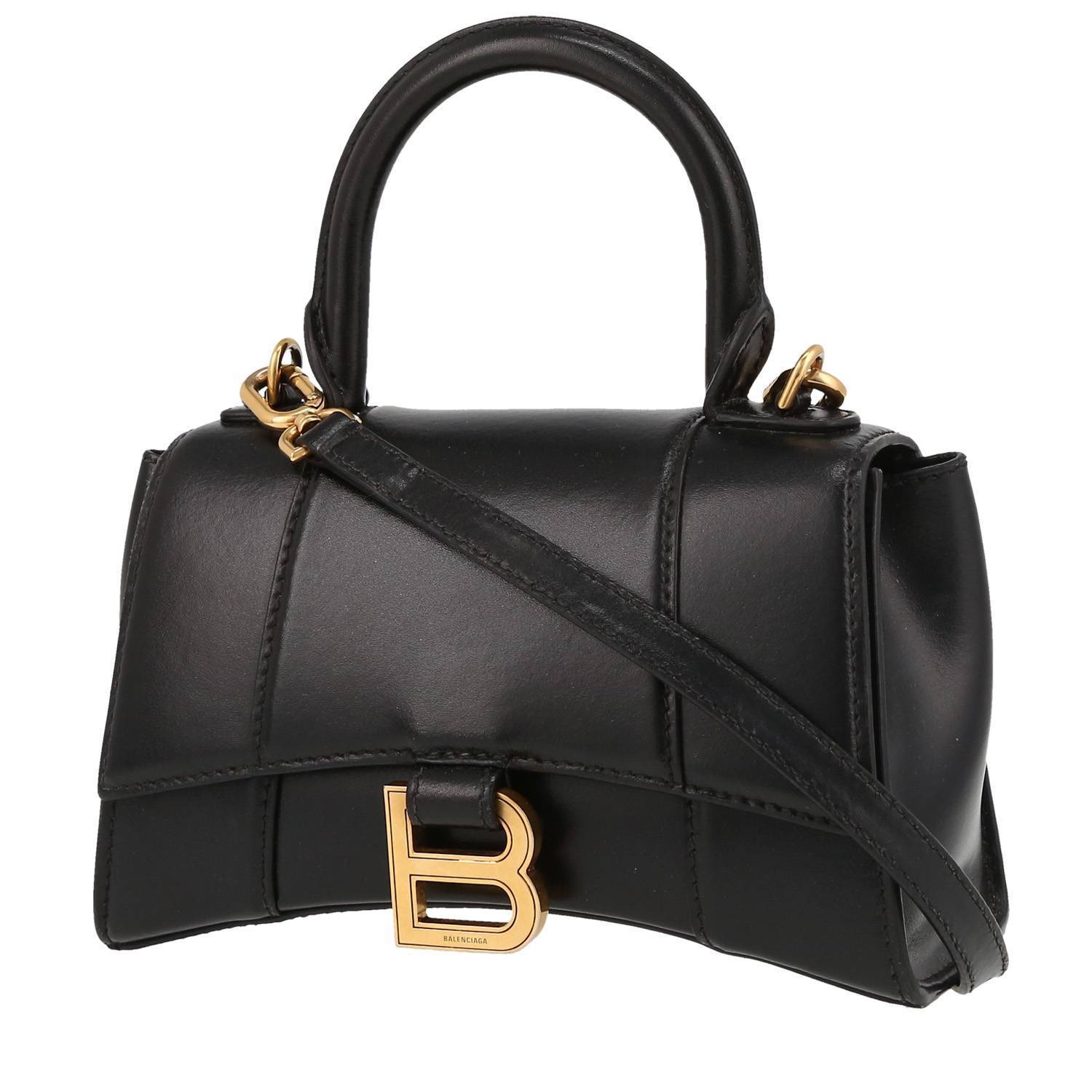 Balenciaga Hourglass XS Leather Top-Handle Bag