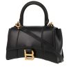 Balenciaga  Hourglass XS  handbag  in black leather - 00pp thumbnail