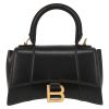 Balenciaga  Hourglass XS  handbag  in black leather - Detail D2 thumbnail