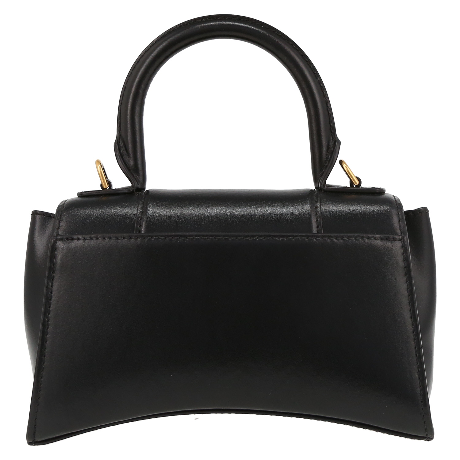 Bolso de mano Balenciaga  Hourglass XS  en cuero negro - Detail D7