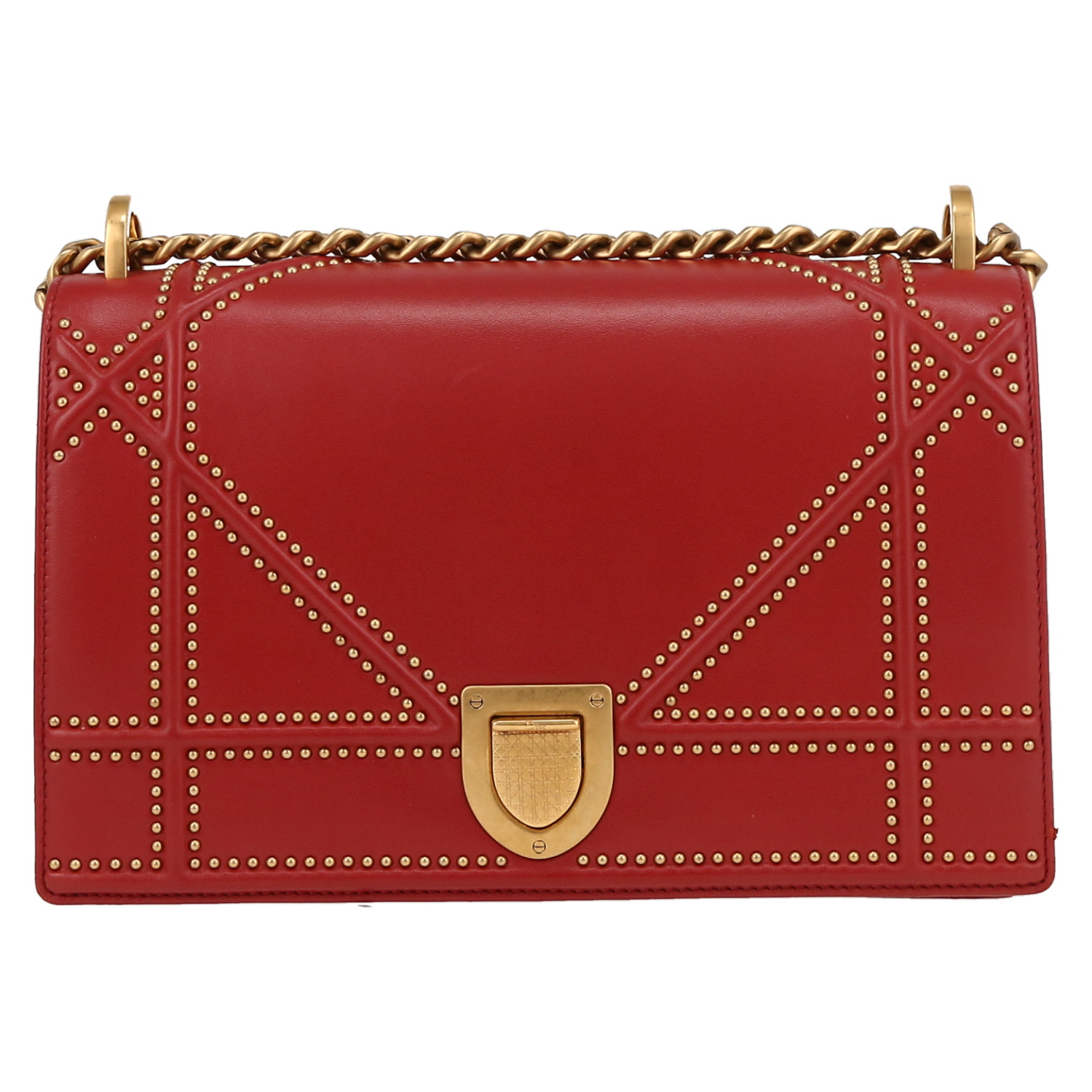 Borsa a tracolla Dior  Diorama in pelle rossa - Detail D2