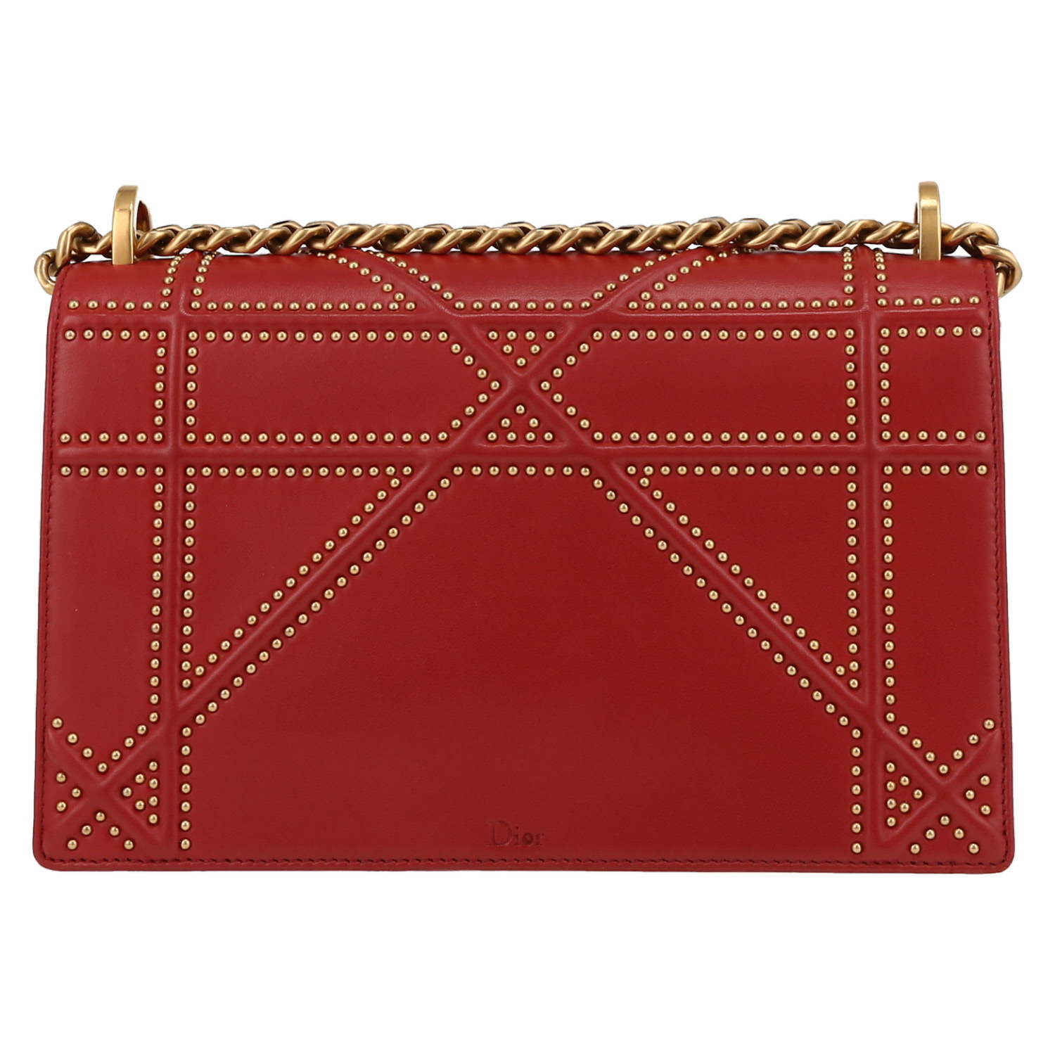 Bolso bandolera Dior  Diorama en cuero rojo - Detail D7