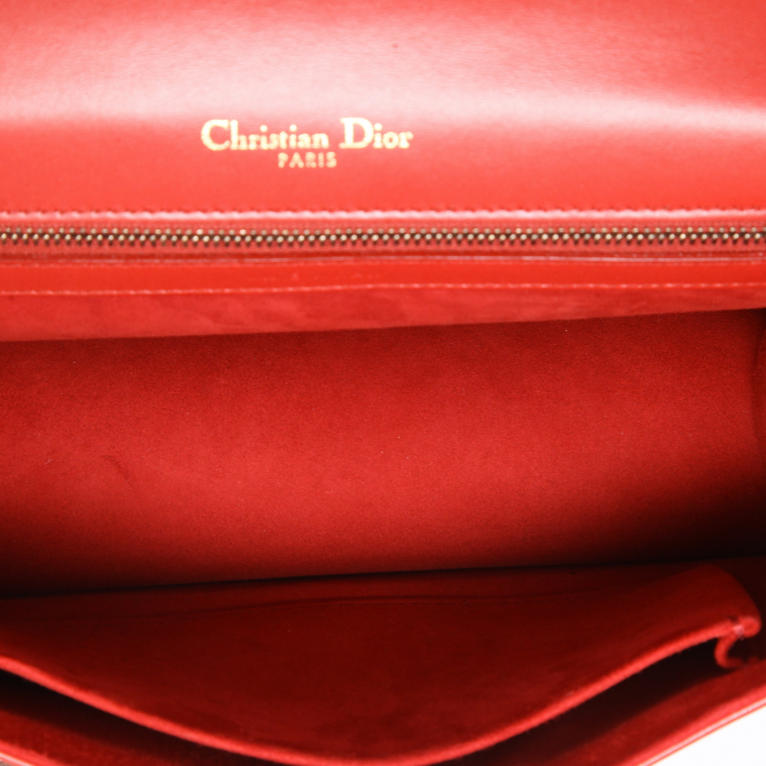Sac bandoulière Dior  Diorama en cuir rouge - Detail D8