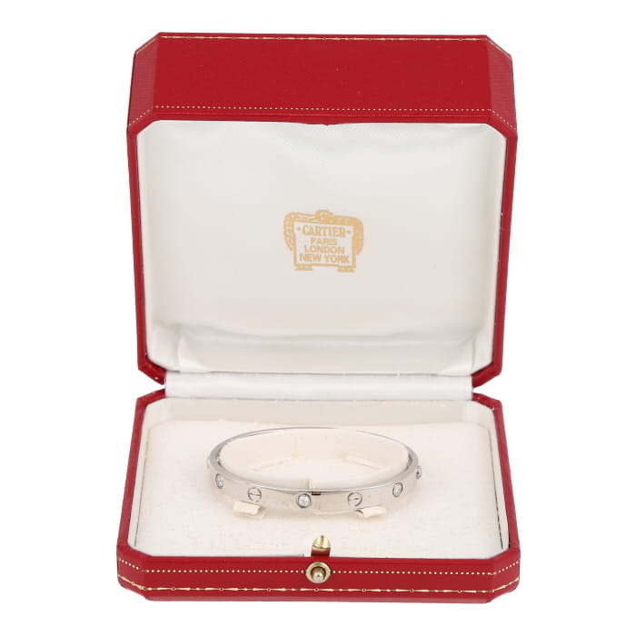 Cartier Love 6 diamants bracelet in white gold and diamonds - Detail D2