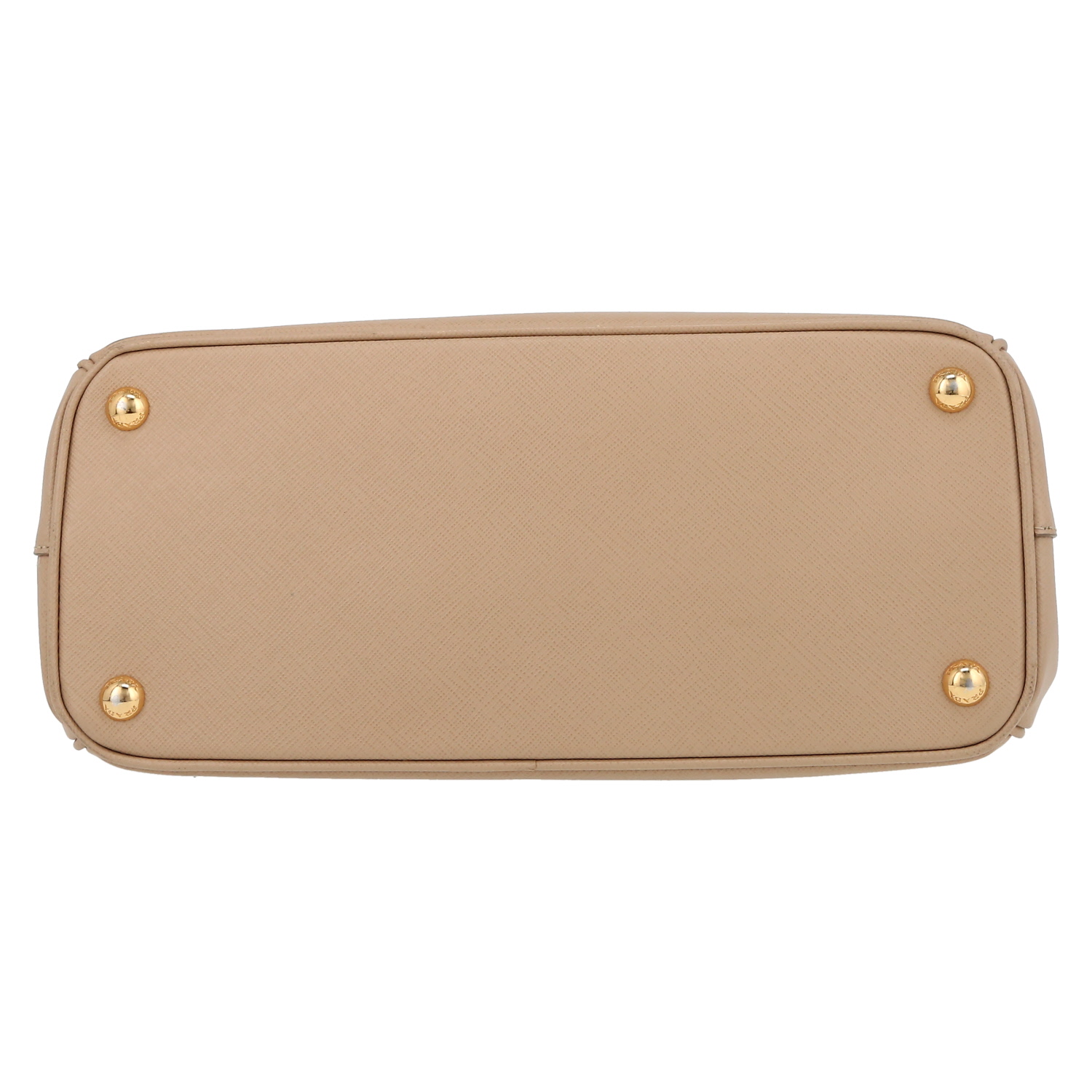 Bolso de mano Prada  Galleria en cuero saffiano beige - Detail D4