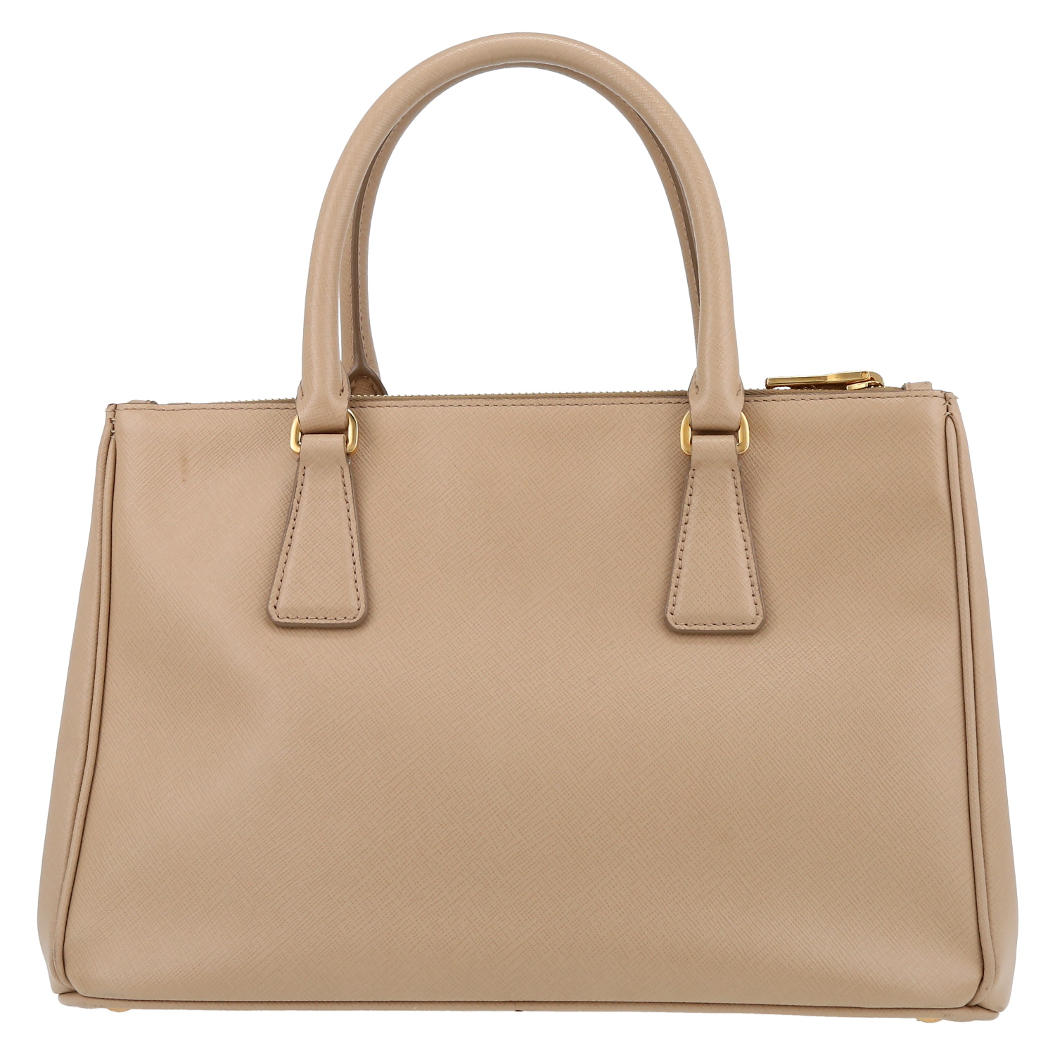 Prada  Galleria handbag  in beige leather saffiano - Detail D7