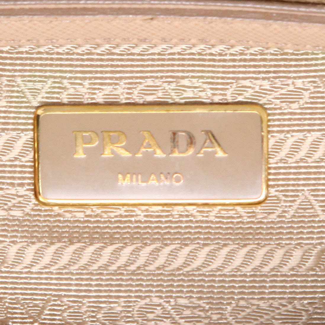 Bolso de mano Prada  Galleria en cuero saffiano beige - Detail D9