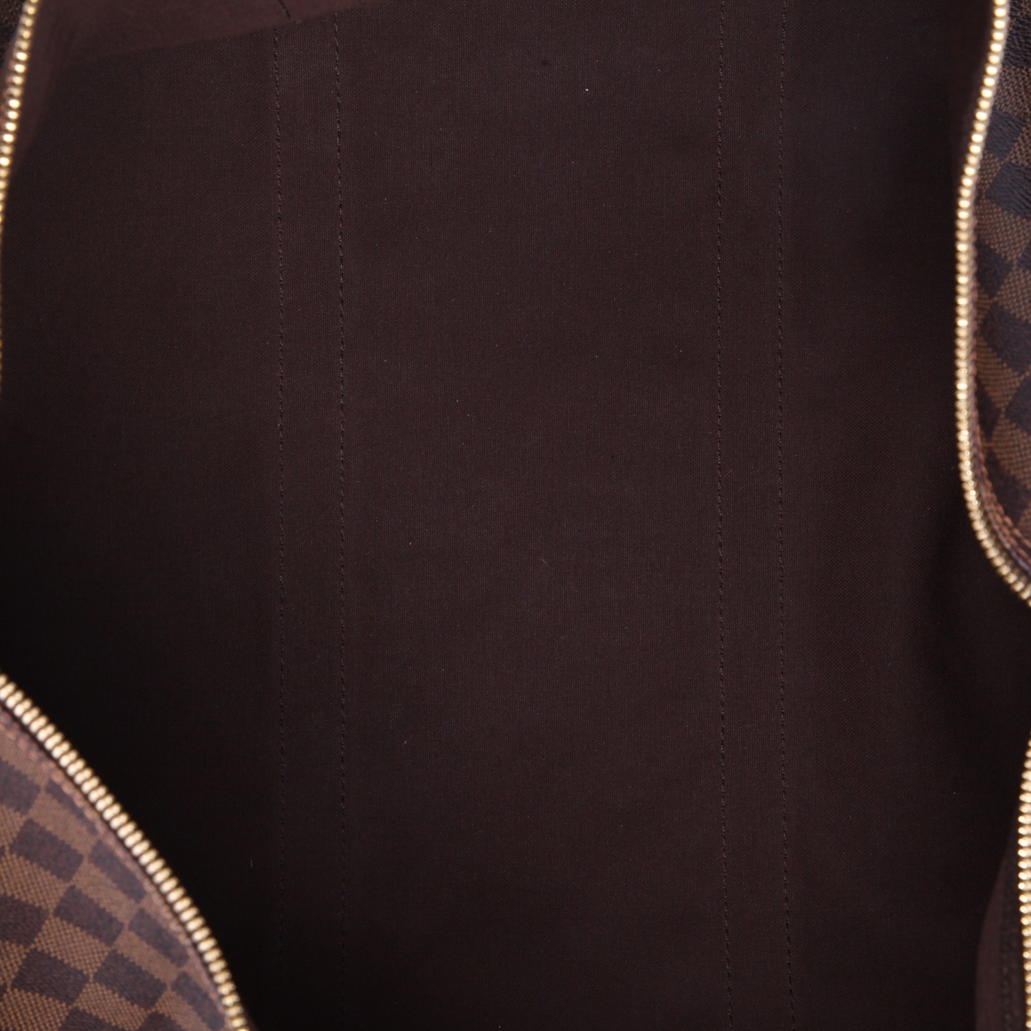 Bolsa de viaje Louis Vuitton  Keepall 55 en lona a cuadros revestida ébano y cuero marrón - Detail D3