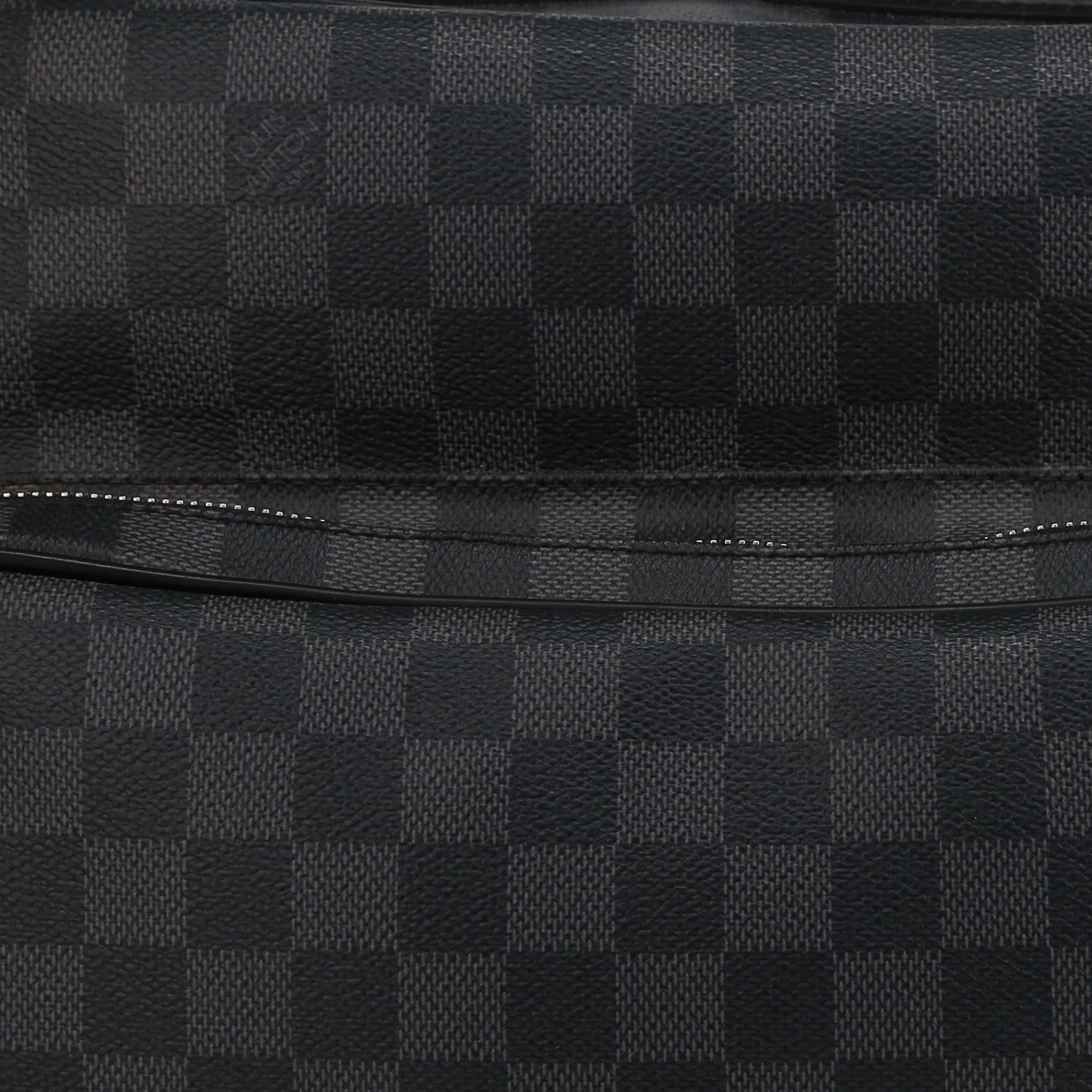 Borsa a tracolla Louis Vuitton  Leoh in tela a scacchi e pelle nera - Detail D1