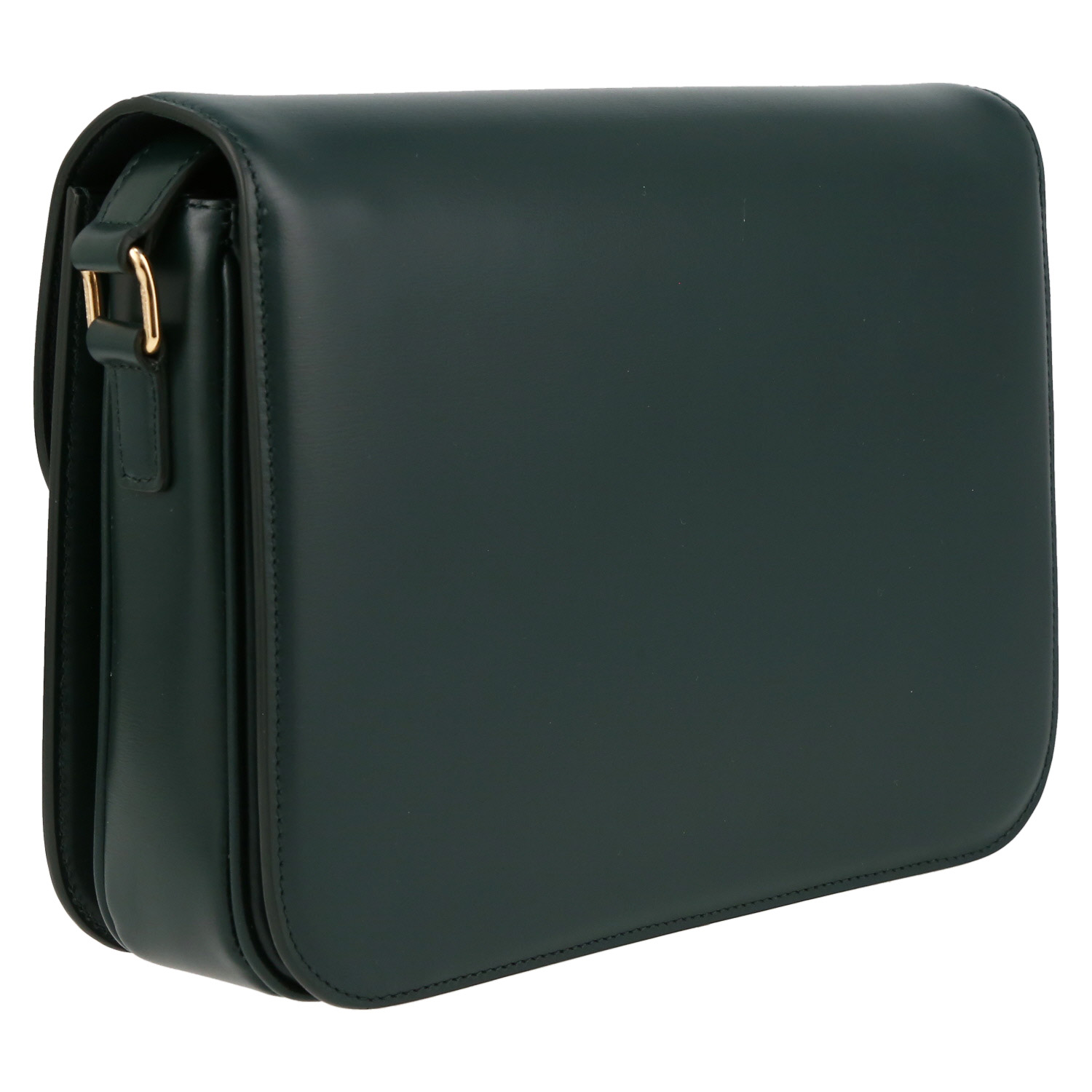 Bolso bandolera Celine  Triomphe modelo grande  en cuero verde - Detail D6