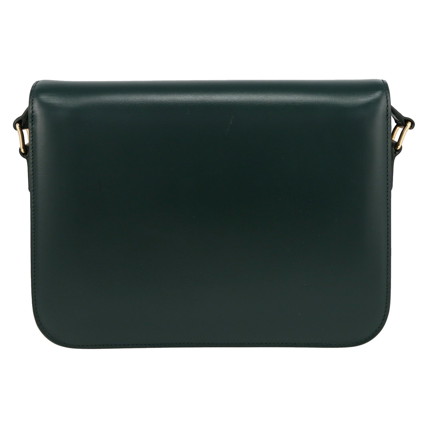 Sac bandoulière Celine  Triomphe grand modèle  en cuir vert - Detail D7