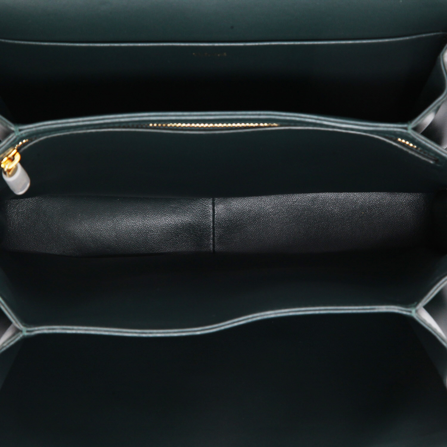 Celine  Triomphe large model  shoulder bag  in green leather - Detail D8