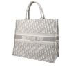 Bolso Cabás Dior  Book Tote modelo grande  en lona Monogram Oblique gris y beige - 00pp thumbnail