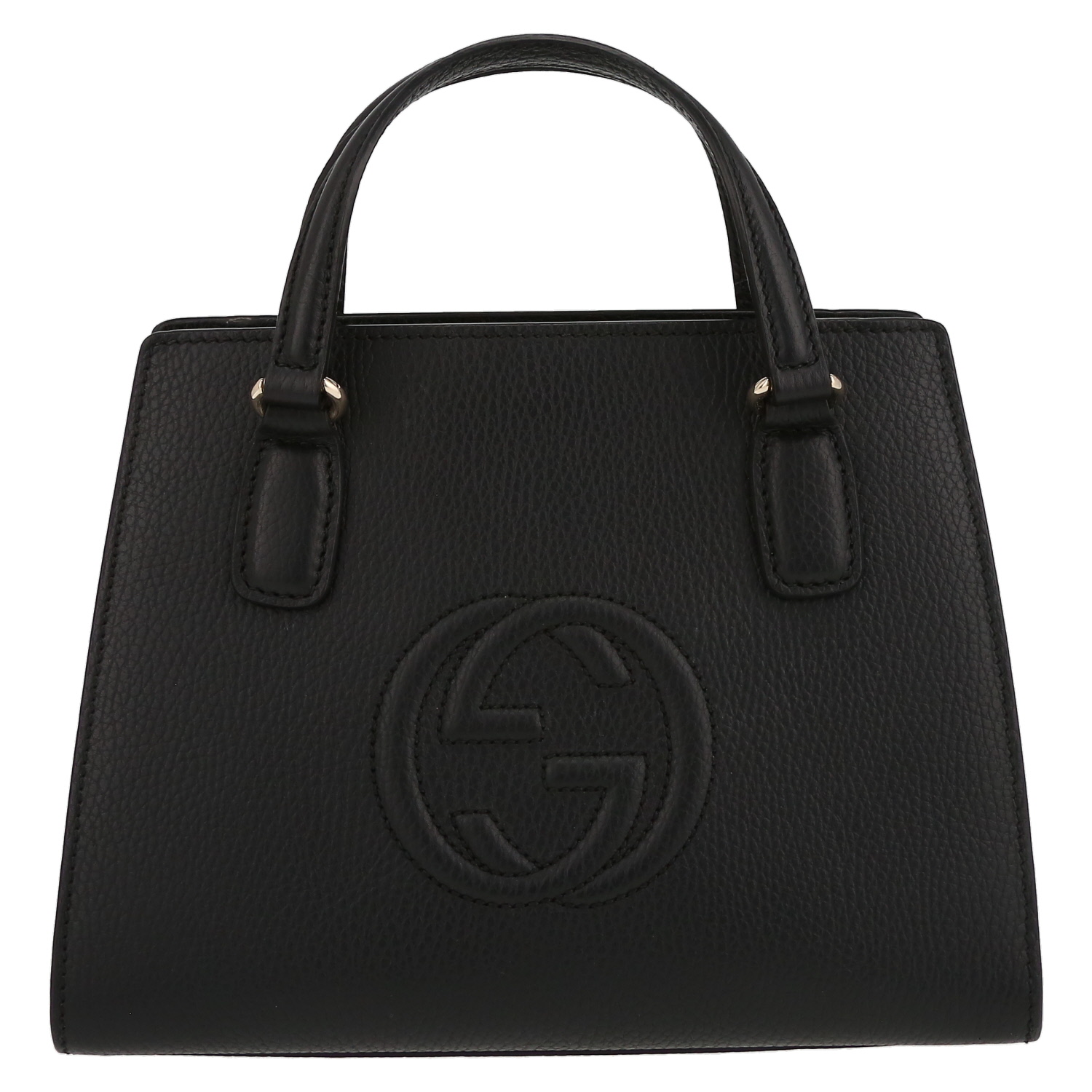 Bolso Cabás Gucci  Soho en cuero granulado negro - Detail D2