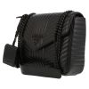 Prada  Diagramme shoulder bag  in black quilted leather - Detail D3 thumbnail
