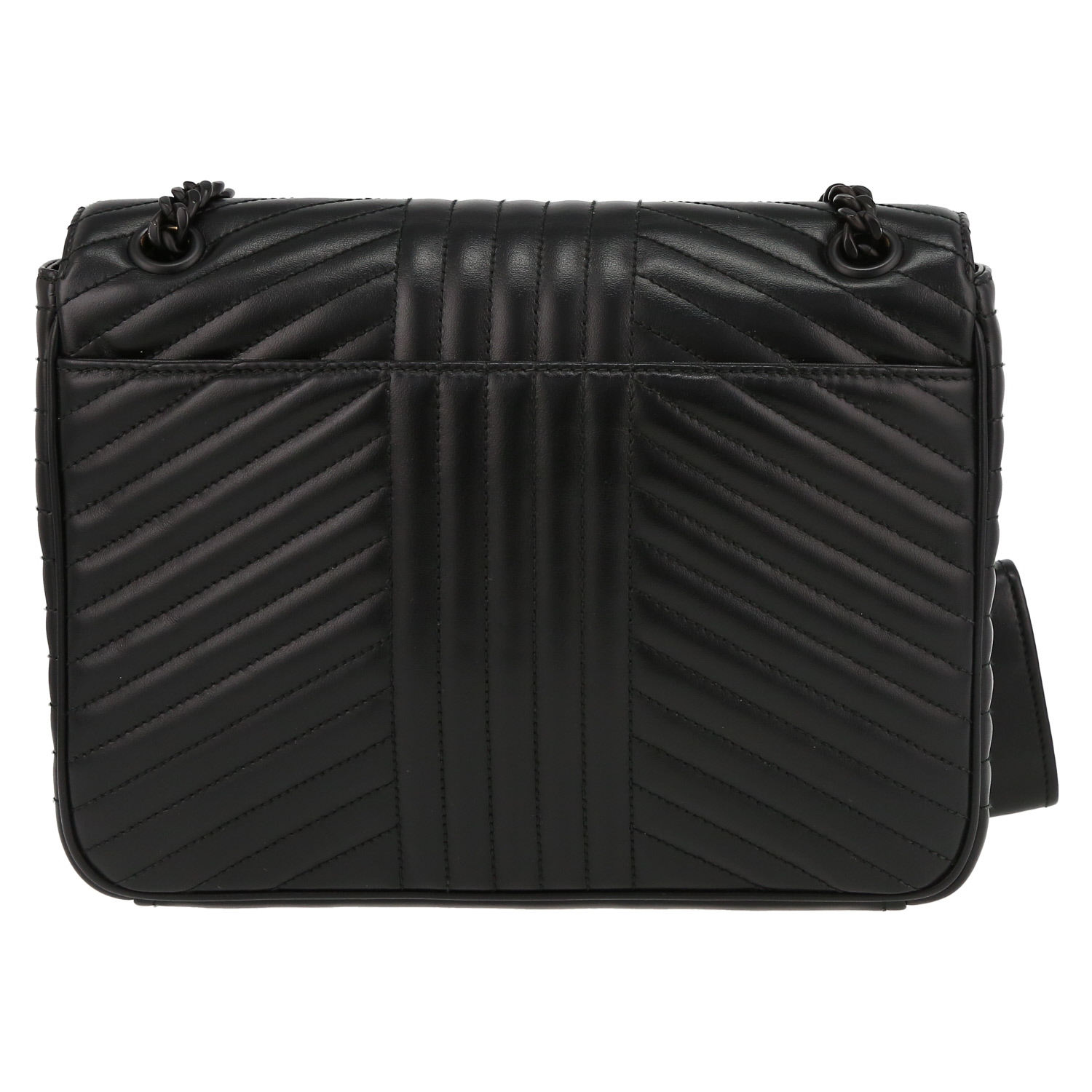 Prada  Diagramme shoulder bag  in black quilted leather - Detail D7