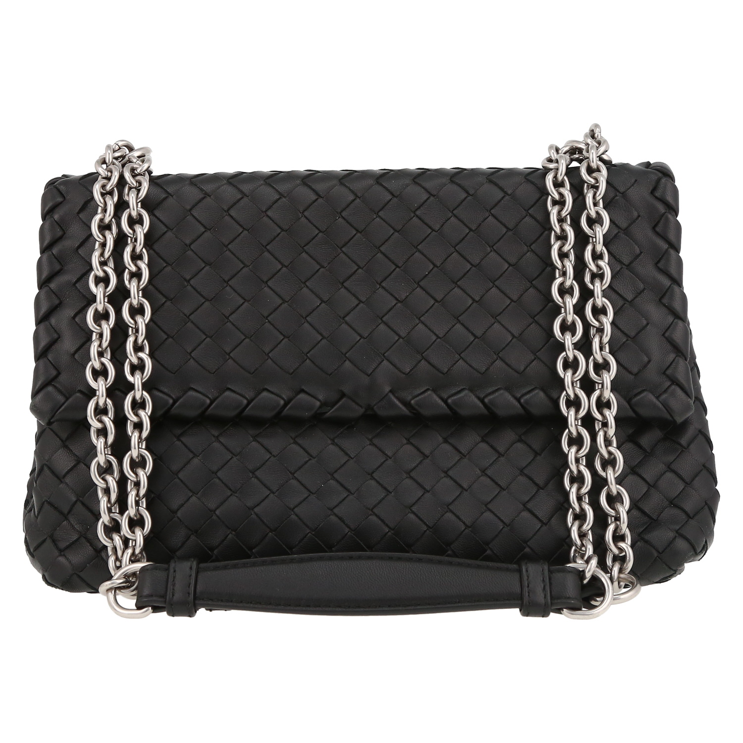 Borsa Bottega Veneta Olimpia in pelle intrecciata nera - Detail D2