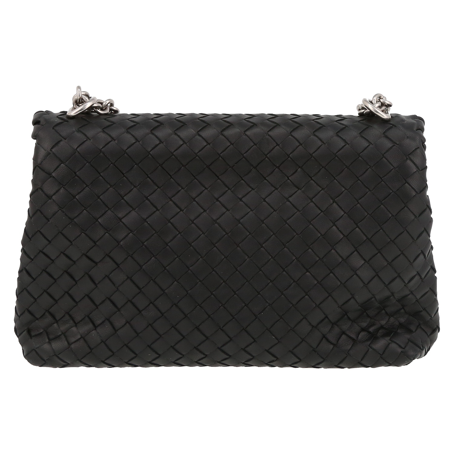 Borsa Bottega Veneta Olimpia in pelle intrecciata nera - Detail D7