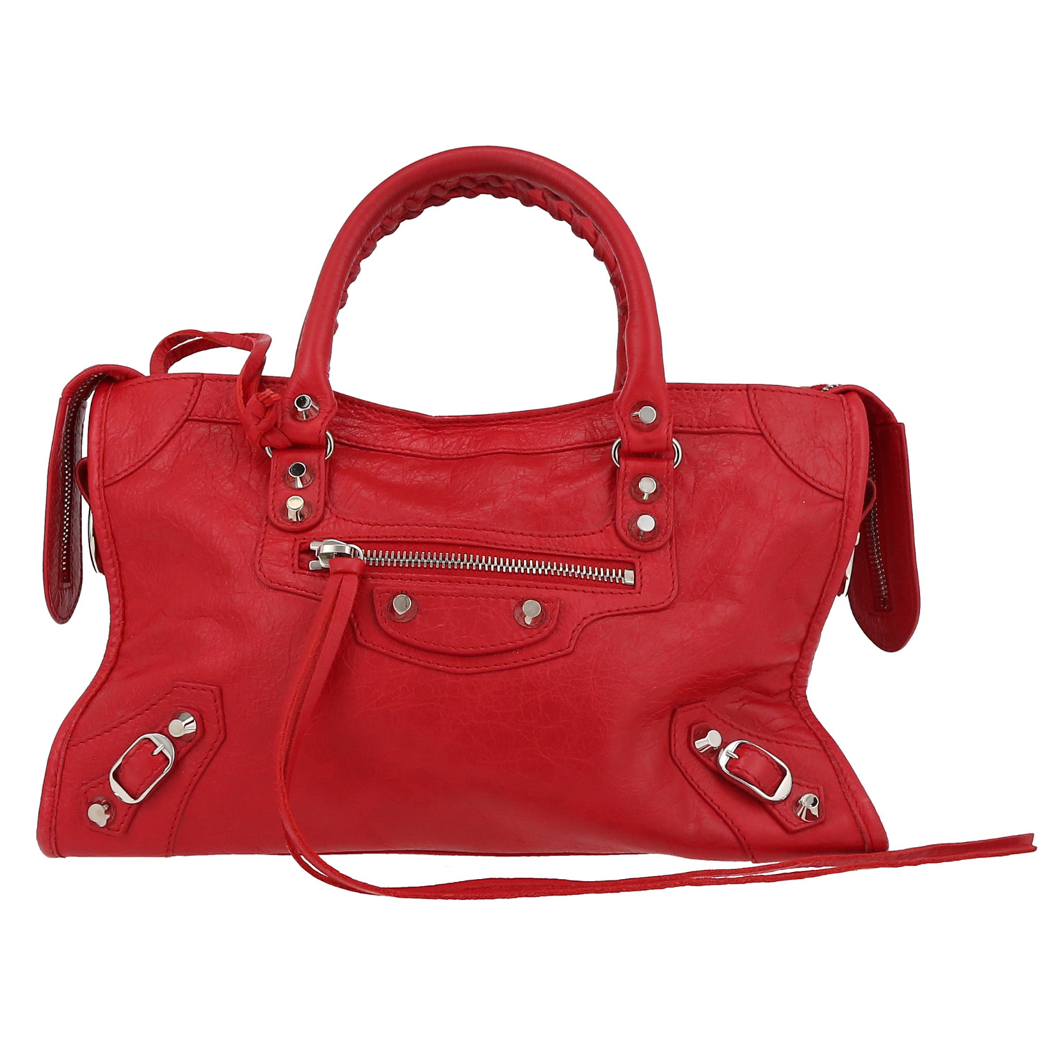 Bolso de mano Balenciaga  City en cuero rojo - Detail D2