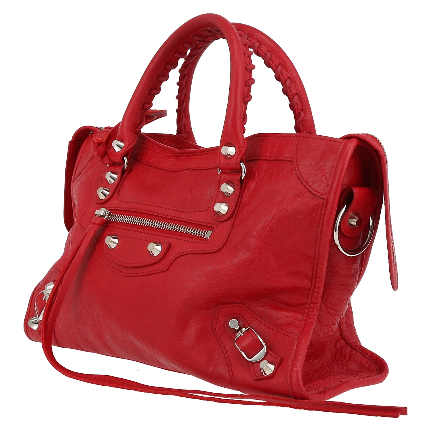 Bolso de mano Balenciaga  City en cuero rojo - Detail D3