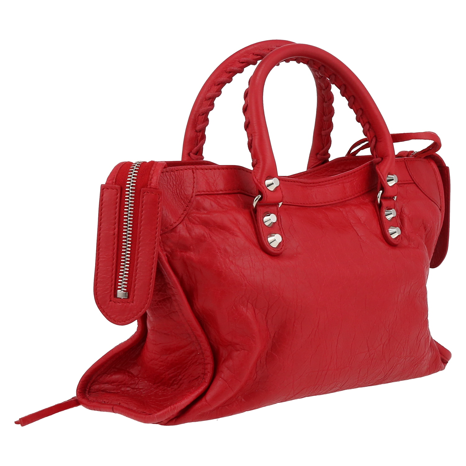 Sac à main Balenciaga  City en cuir rouge - Detail D6