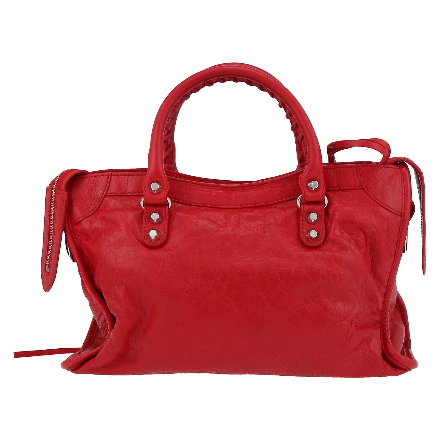 Bolso de mano Balenciaga  City en cuero rojo - Detail D7