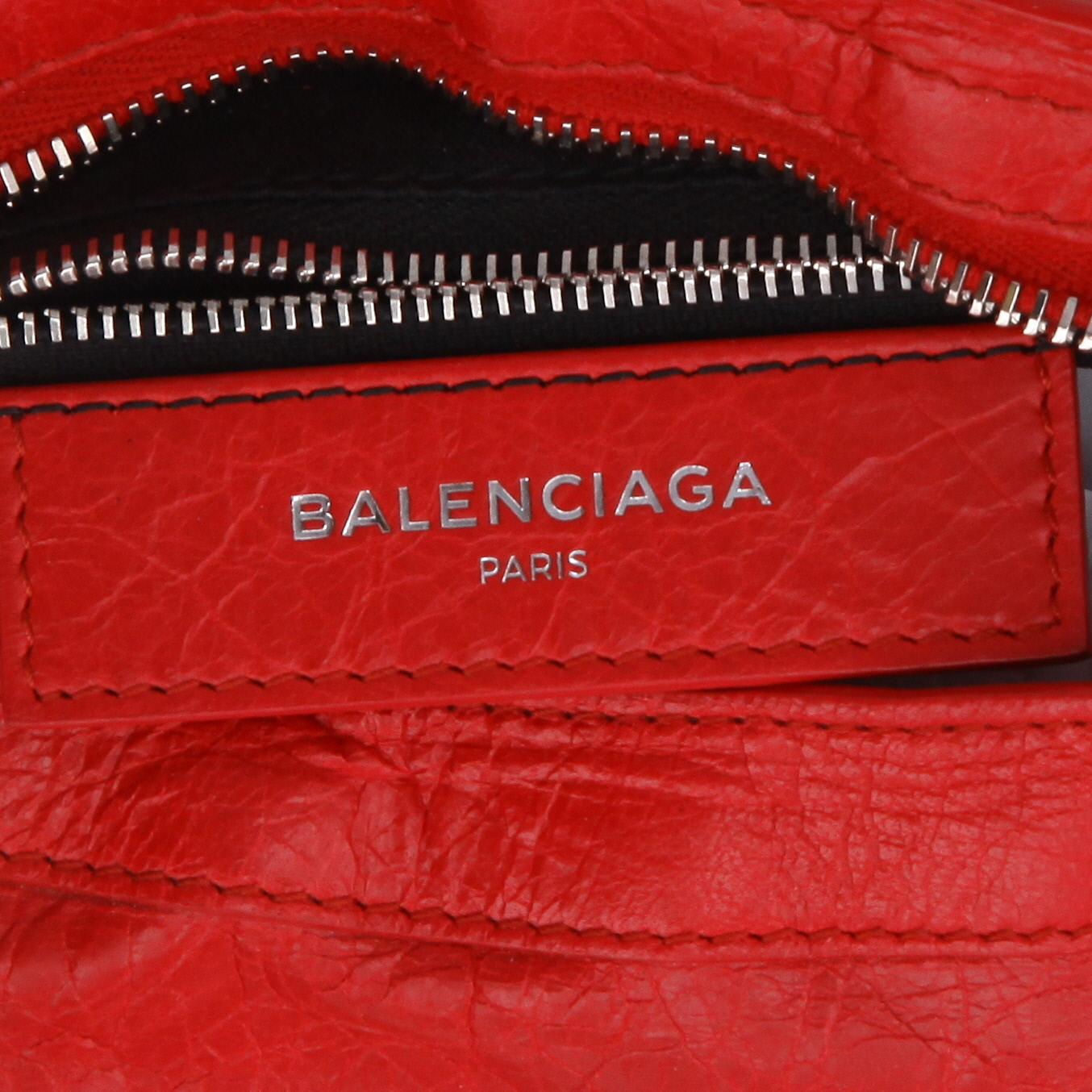 Balenciaga  City handbag  in red leather - Detail D9