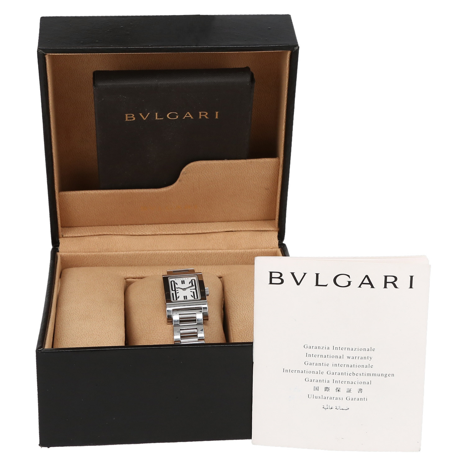 Bulgari Rettangolo  in stainless steel Ref: Bulgari - RT39SS  Circa 2004