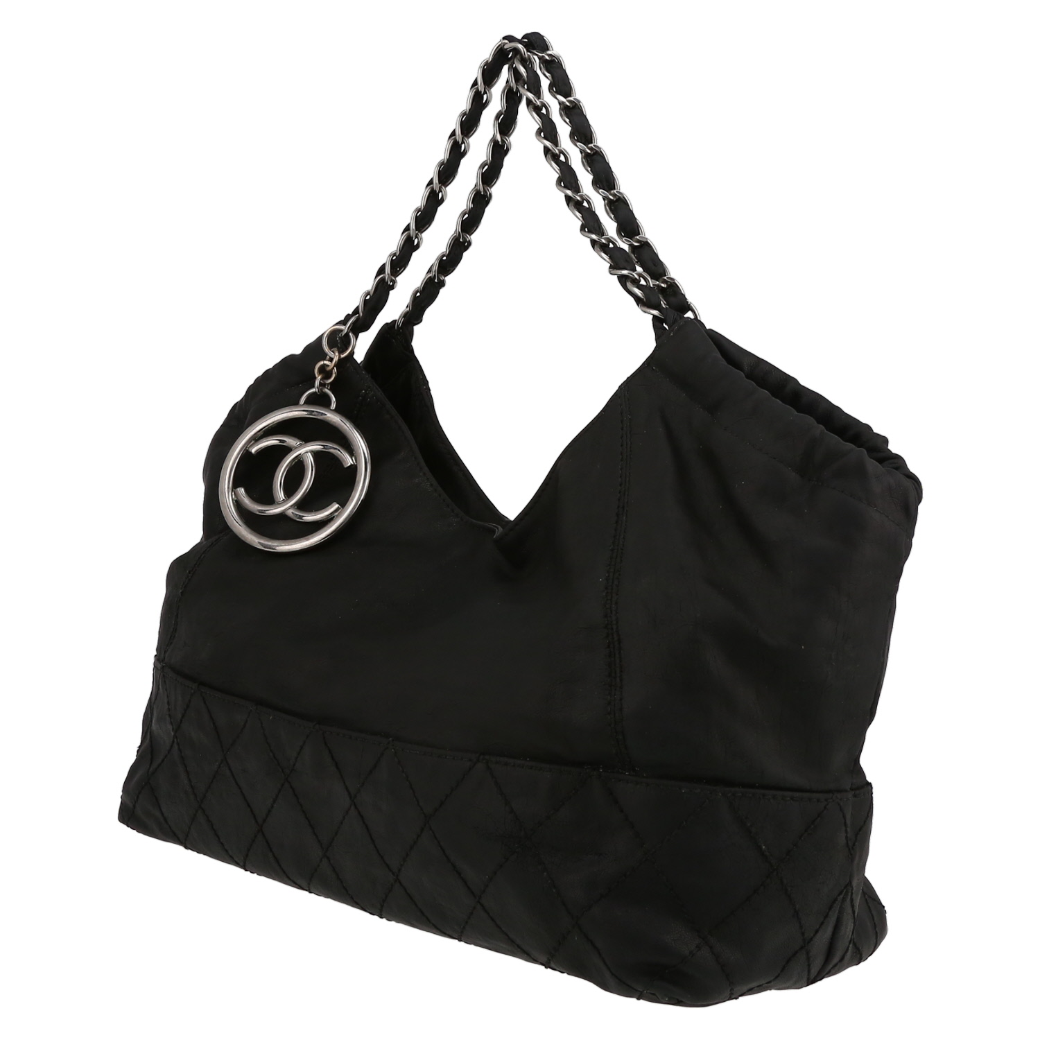 Bolso Cabás Chanel  Coco Cabas en cuero negro - Detail D3