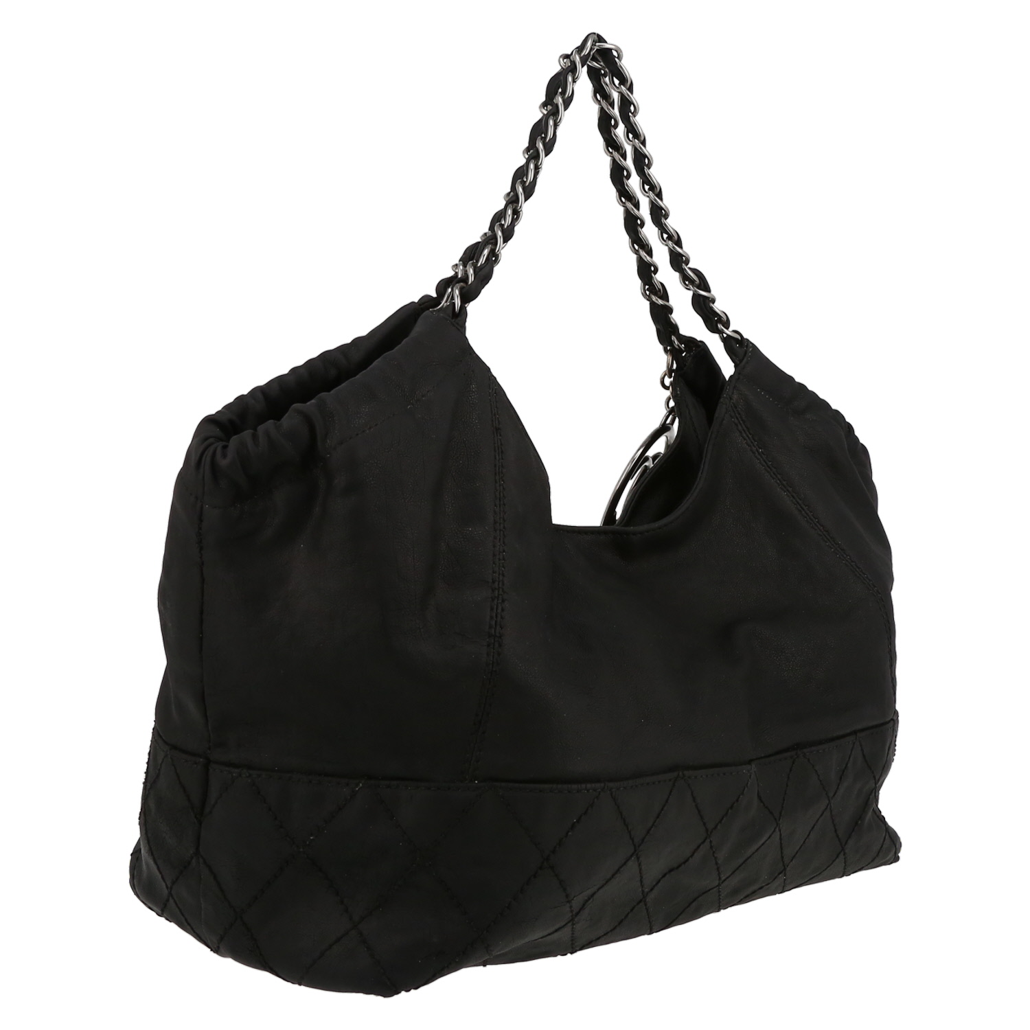 Bolso Cabás Chanel  Coco Cabas en cuero negro - Detail D6