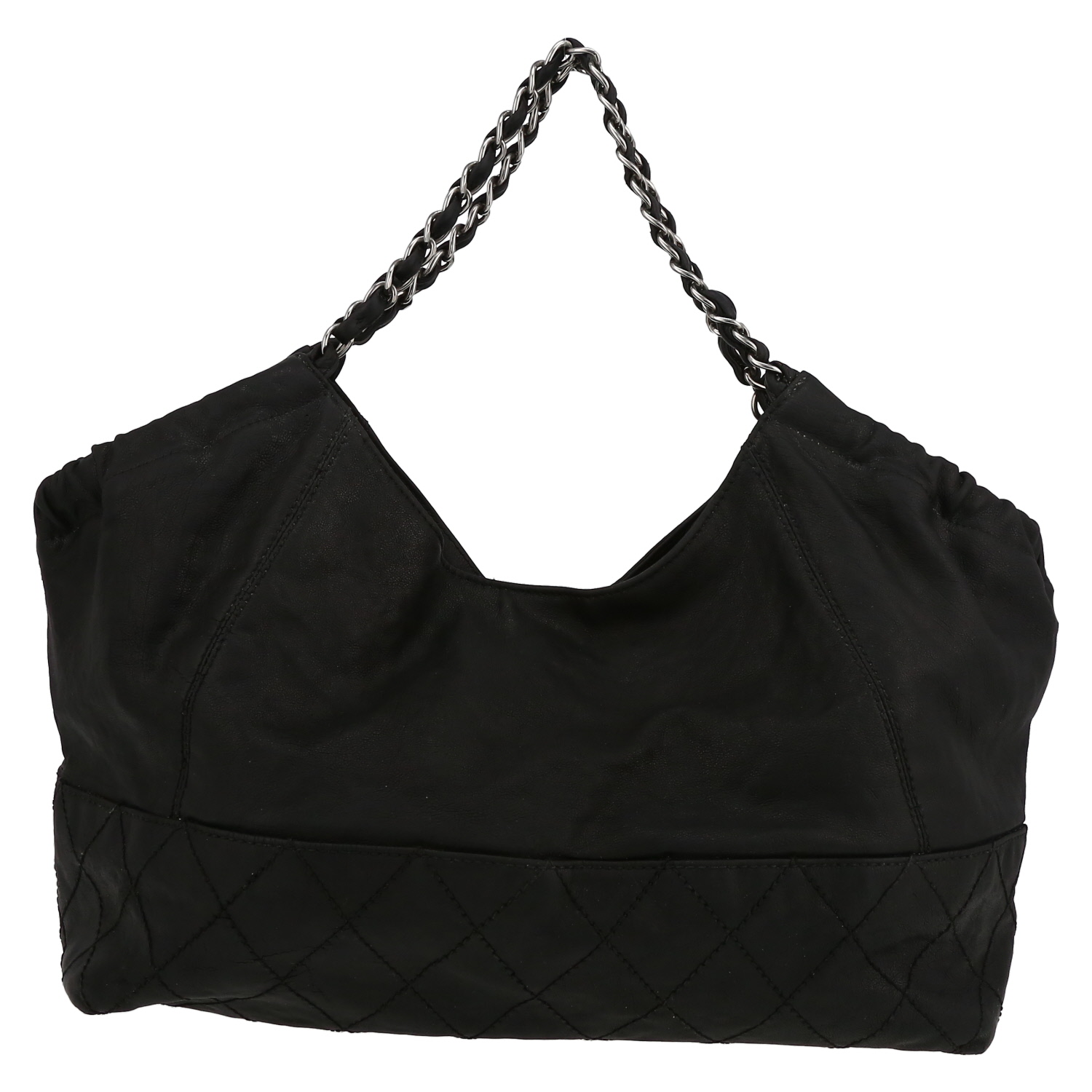 Shopping bag Chanel  Coco Cabas in pelle nera - Detail D7