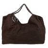 Chanel  Coco Cabas shopping bag  in brown leather - Detail D2 thumbnail