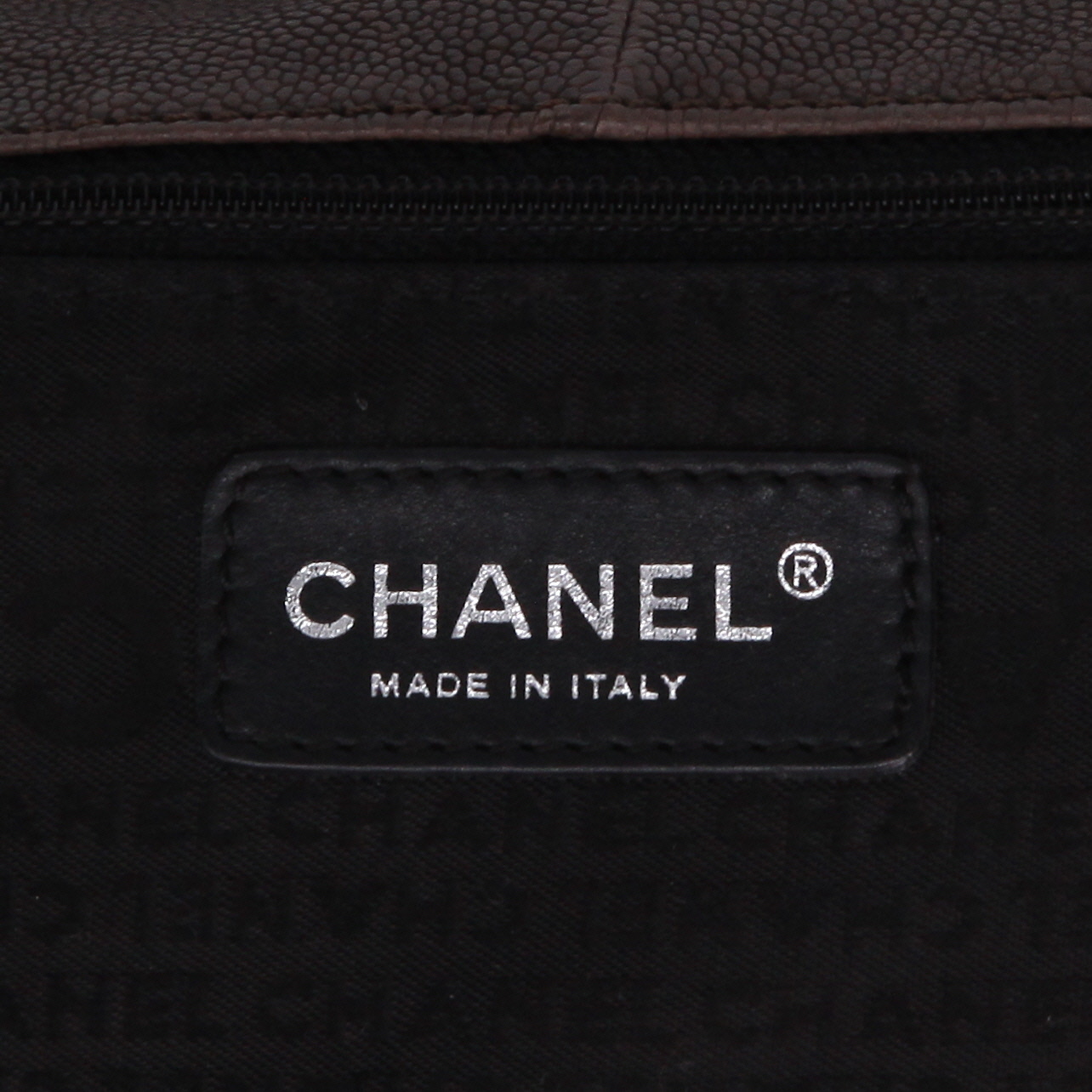 Sac cabas Chanel  Coco Cabas en cuir marron - Detail D9