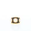 Chanel 3 symboles ring in yellow gold, enamel and pearls - 360 thumbnail