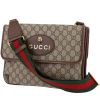 Bolso bandolera Gucci  Suprême GG en lona Monogram beige y cuero marrón - 00pp thumbnail