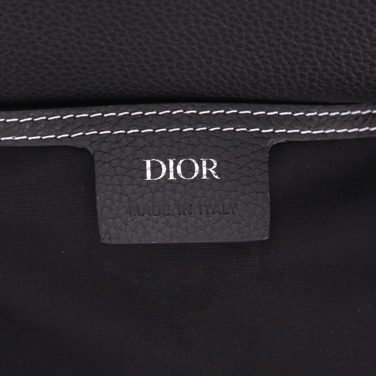 Mochila Dior  Gallop en cuero granulado negro - Detail D2