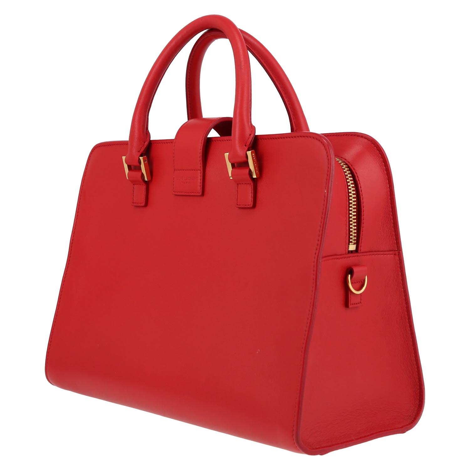 Sac à main Saint Laurent  Chyc en cuir rouge - Detail D5