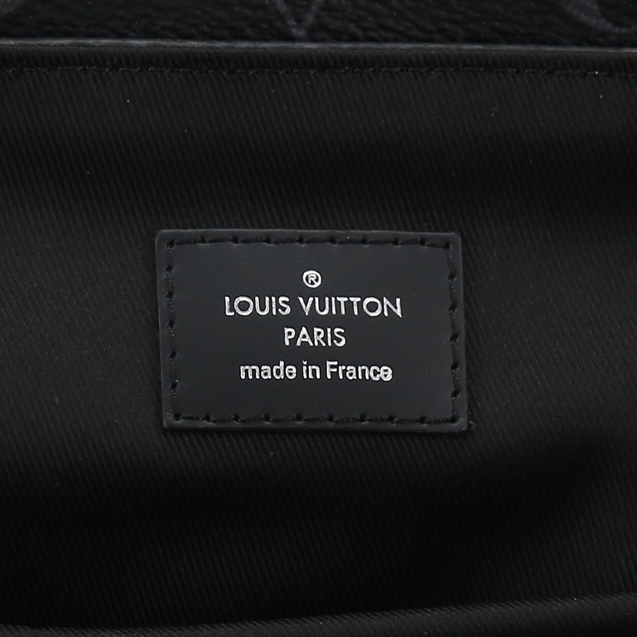 Louis Vuitton  Steamer Bag backpack  in Éclipse monogram canvas  and black leather - Detail D2