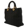 Dior  Lady Dior handbag  in black canvas cannage  and black patent leather - Detail D5 thumbnail