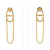 Paire de boucles d'oreilles Hermès Danaé en or jaune - 360 thumbnail