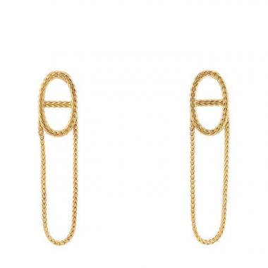 Pendientes Hermès Danaé de oro amarillo