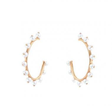 Pendientes Hermès  de oro rosa y perlas cultivadas