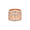 Hermès Chaîne D'ancre Divine medium model ring in pink gold and diamonds - 00pp thumbnail