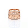 Sortija Hermès Chaîne D'ancre Divine modelo mediano de oro rosa y diamantes - 360 thumbnail