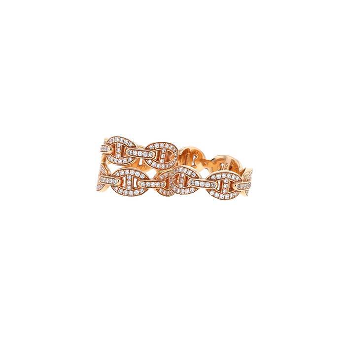Chaine D'ancre Ring In Pink And Diamond