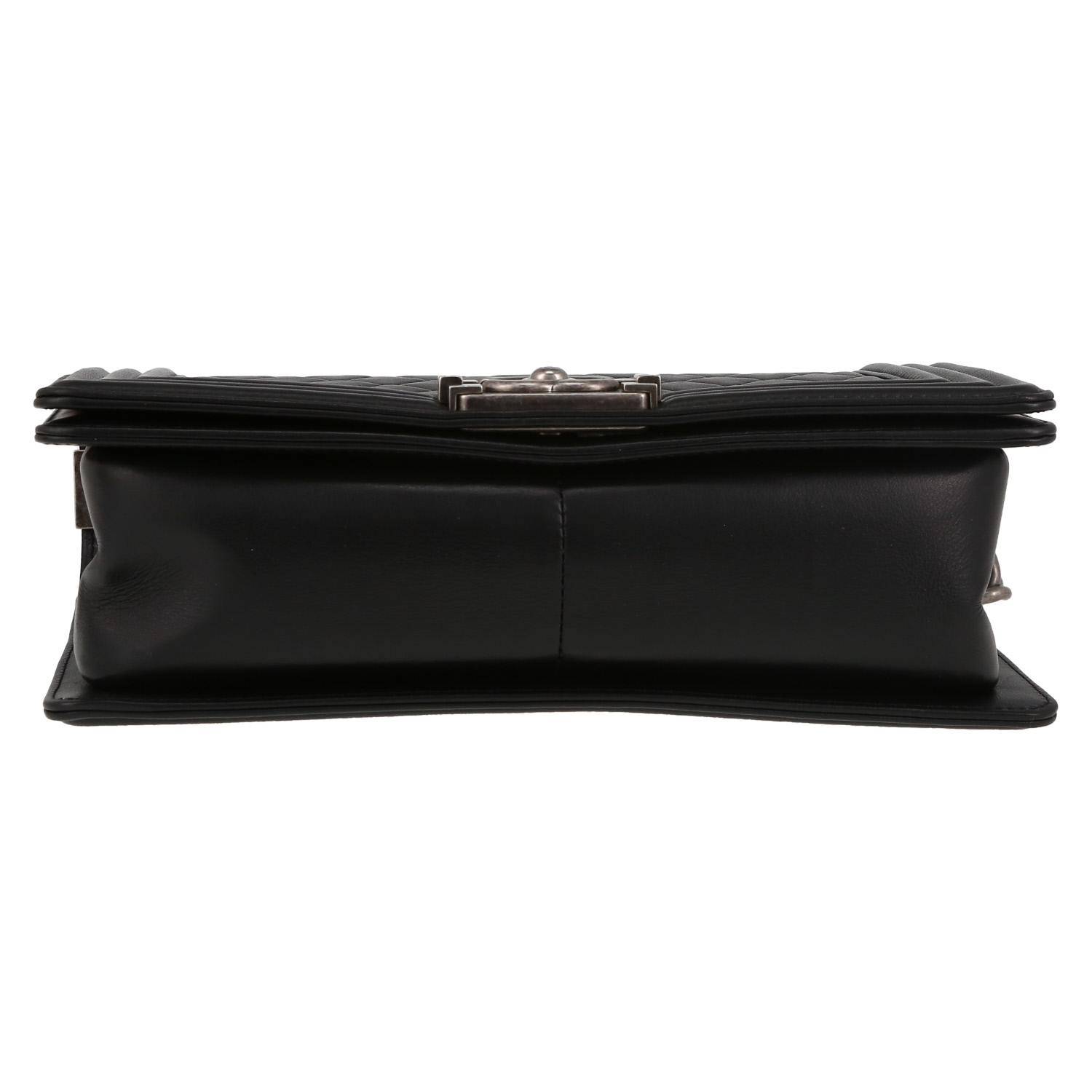 Borsa a tracolla Chanel  Boy in pelle trapuntata nera - Detail D1