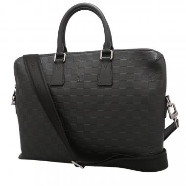 Borsa a tracolla Louis Vuitton Messenger in tela a scacchi grigio