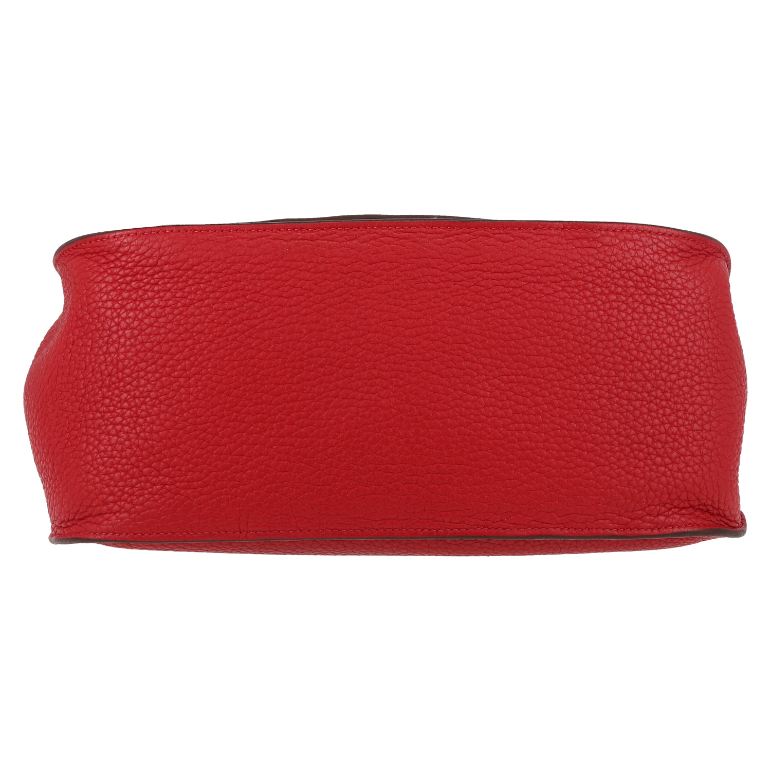 Bolso bandolera Hermès  Jypsiere 28 cm en cuero togo rojo - Detail D1