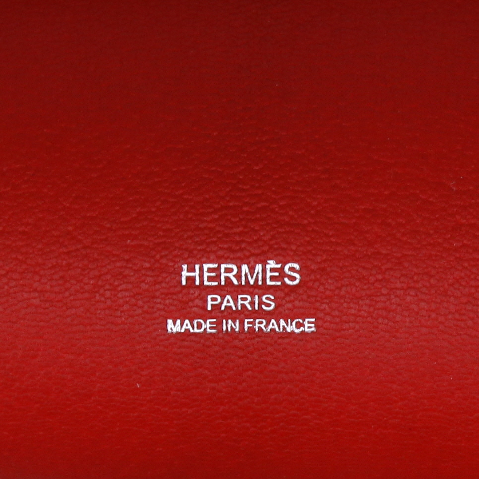 Hermès  Jypsiere 28 cm shoulder bag  in red togo leather - Detail D2